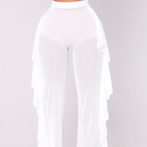 Fashion Nova White Cover Up Pant
